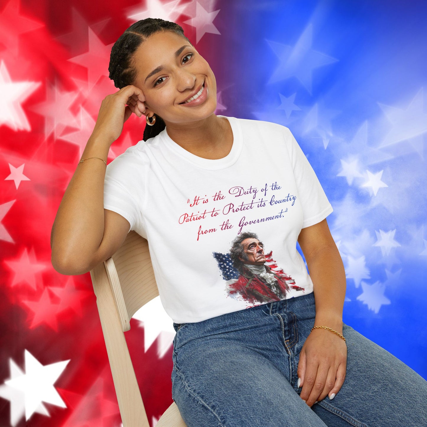 Thomas Paine Style 1 - Independence Day - Softstyle Unisex T-Shirt