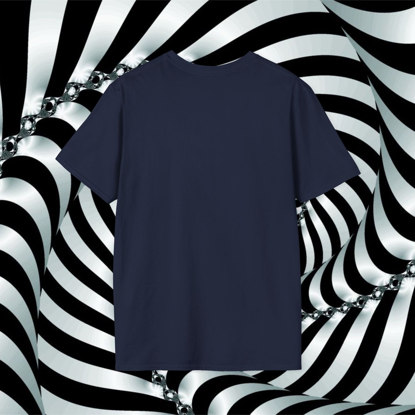 "We're All Mad Here" (Purple/Blue) Cheshire Cat Design - Unisex Softstyle T-Shirt
