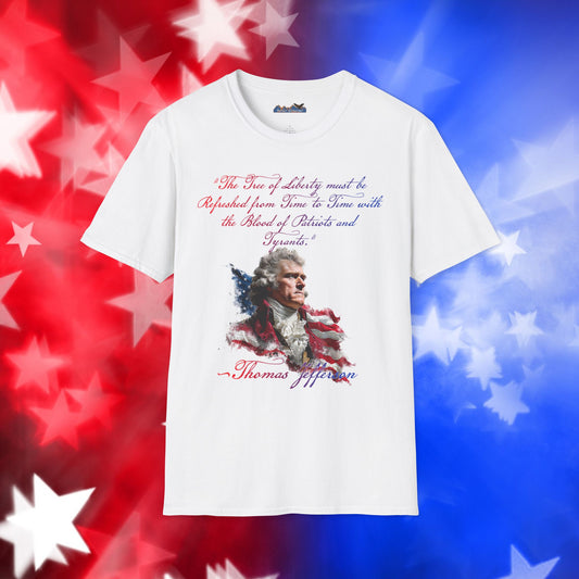 Thomas Jefferson Style 1 - Independence Day - Softstyle Unisex T-Shirt