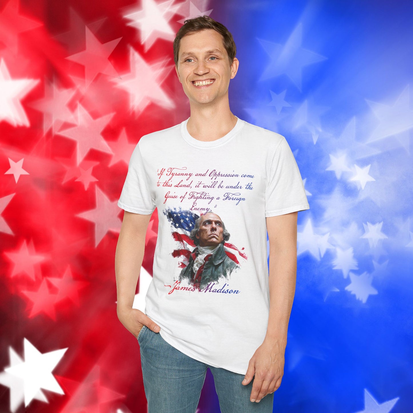 James Madison Style 1 - Independence Day - Softstyle Unisex T-Shirt