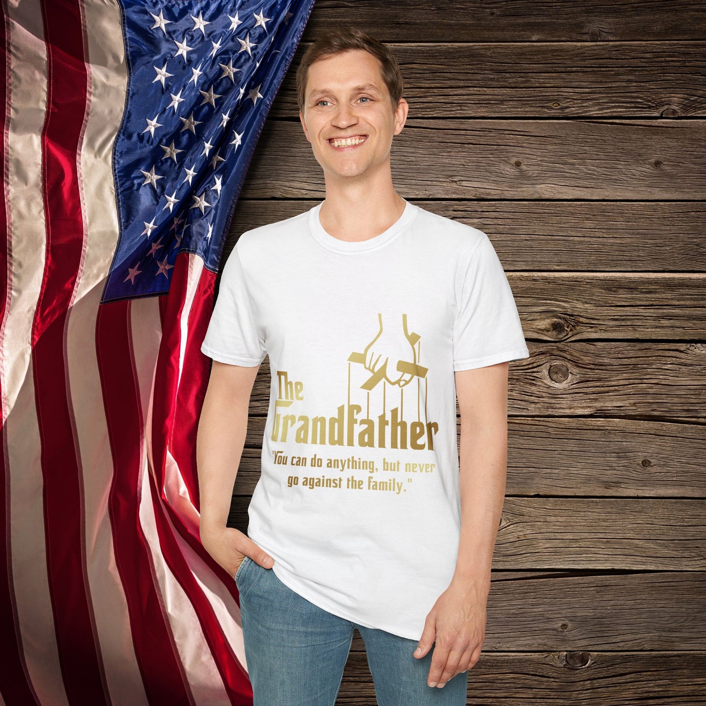 "The Grandfather" Quote - Softstyle T-Shirt for Grandpa