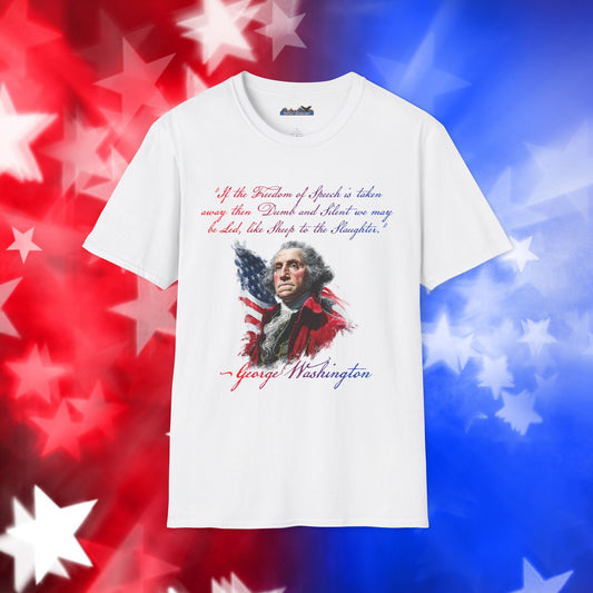 George Washington Style 1 - Independence Day - Softstyle Unisex T-Shirt