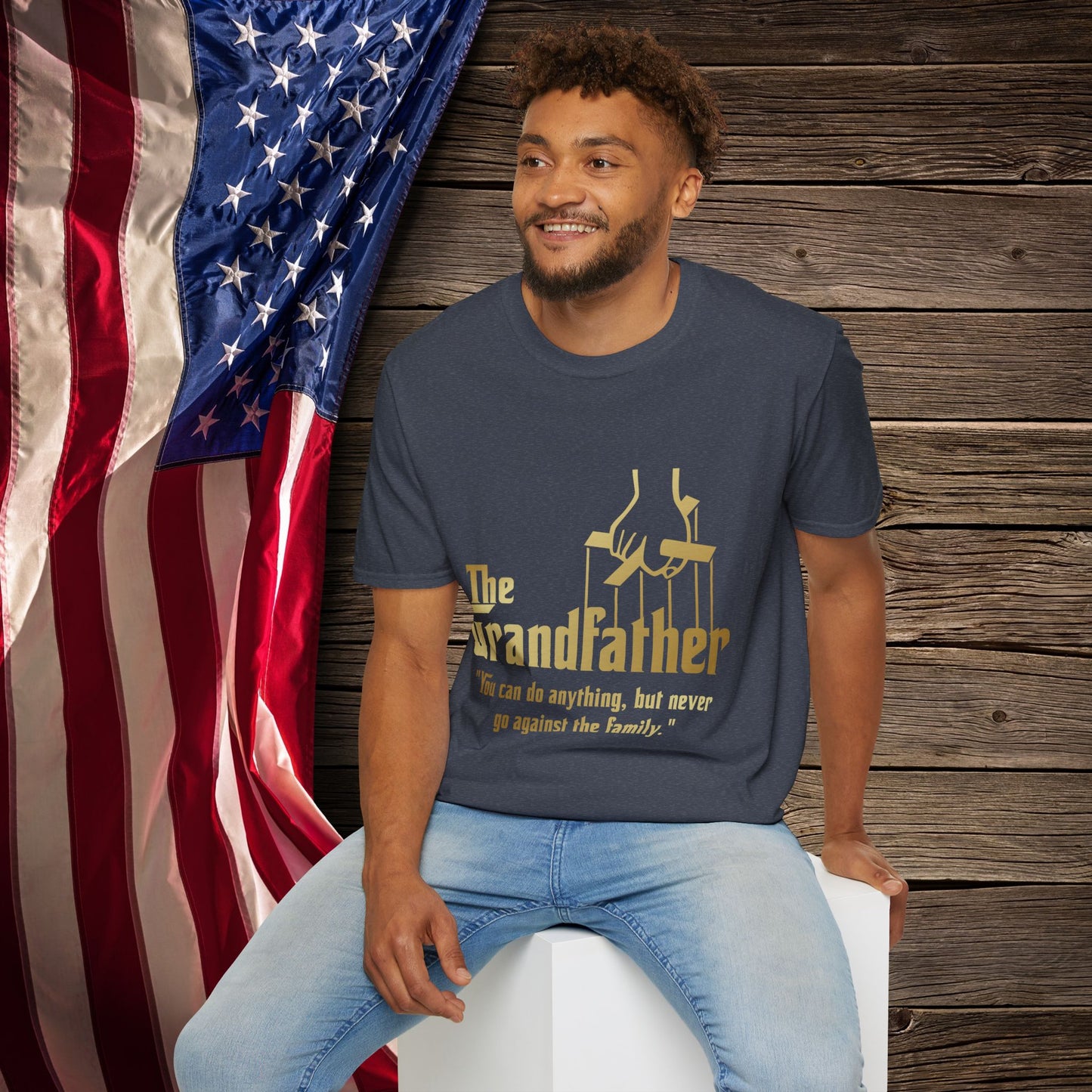 "The Grandfather" Quote - Softstyle T-Shirt for Grandpa
