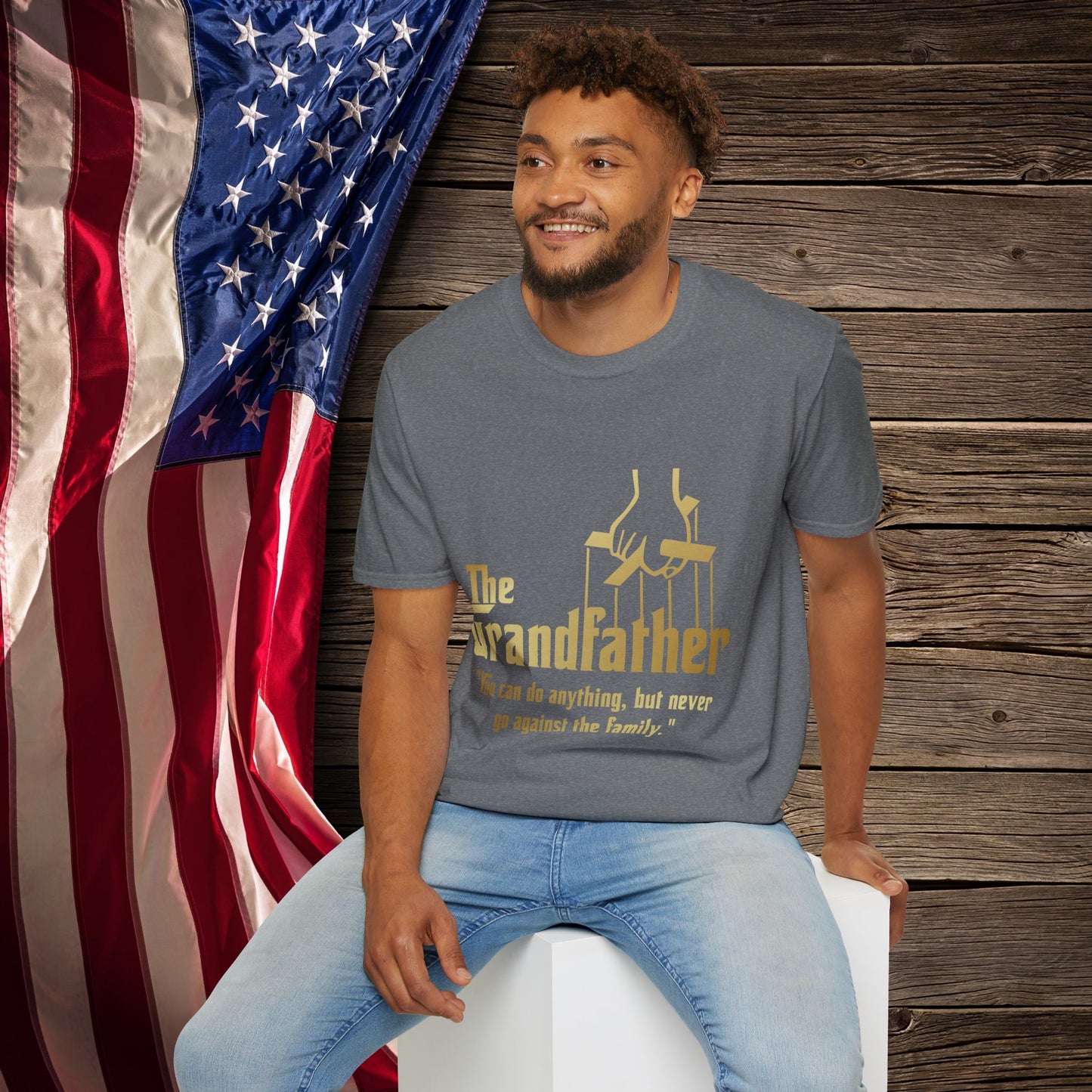 "The Grandfather" Quote - Softstyle T-Shirt for Grandpa