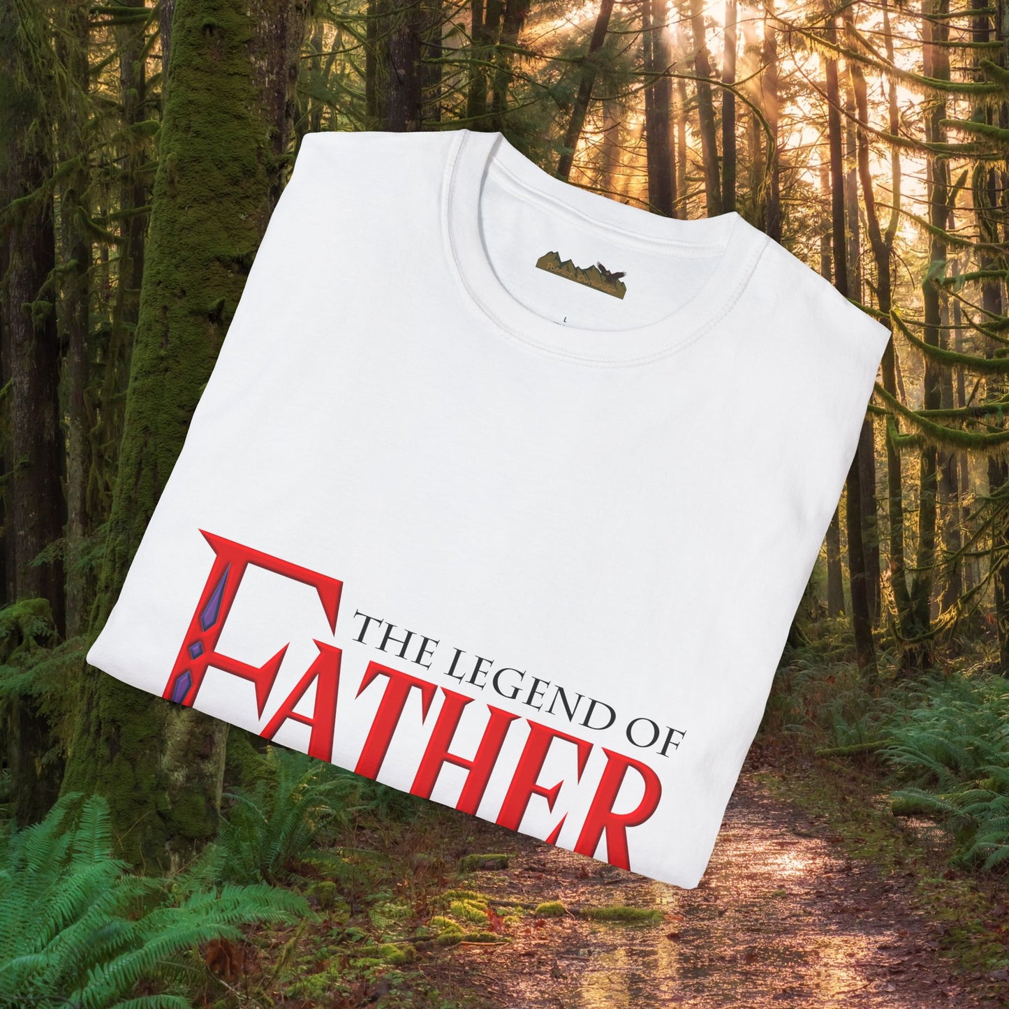 "The Legend of Father" Style 1 - Funny Softstyle Father's Day T-Shirt