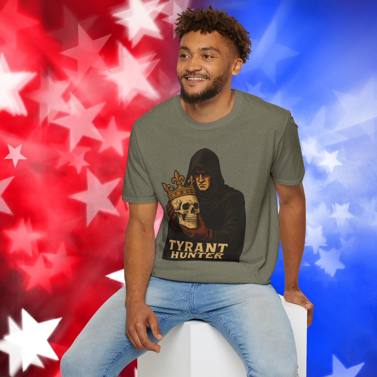 "Tyrant Hunter" - Bold Graphic Unisex Softstyle Tee