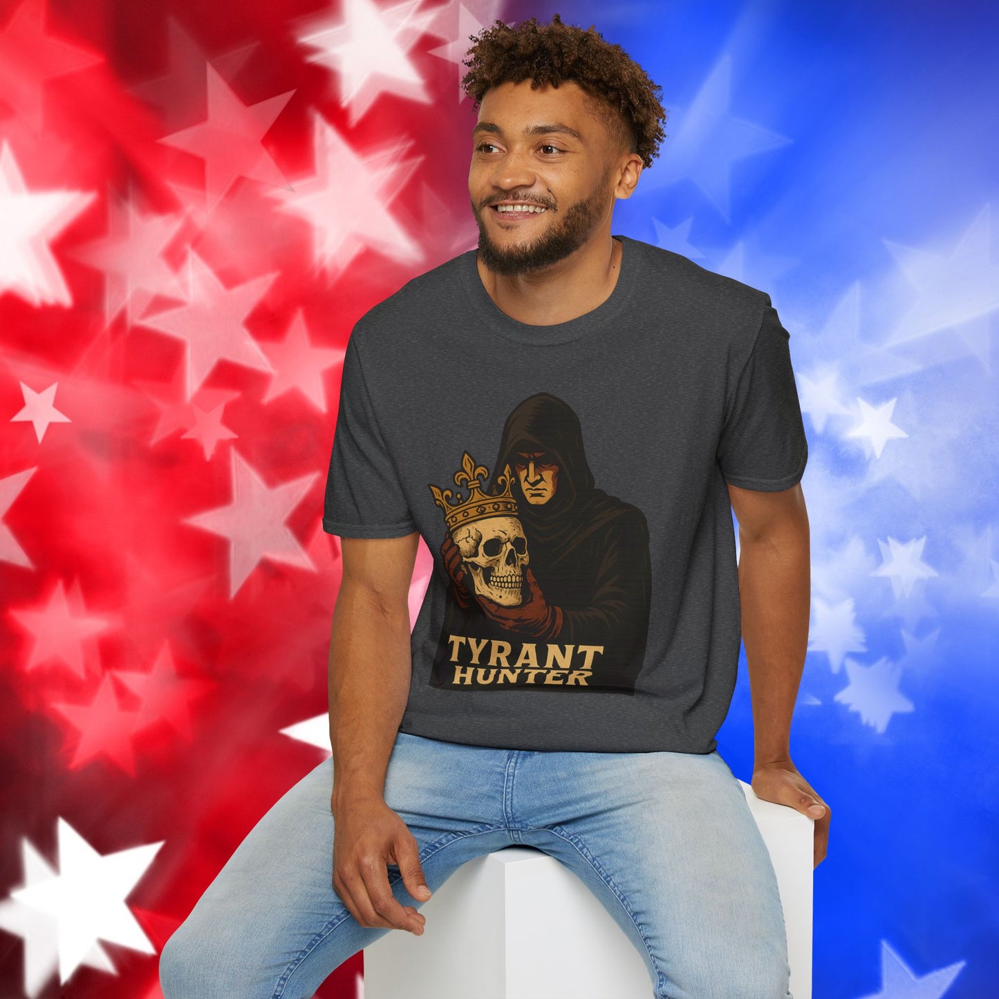 "Tyrant Hunter" - Bold Graphic Unisex Softstyle Tee