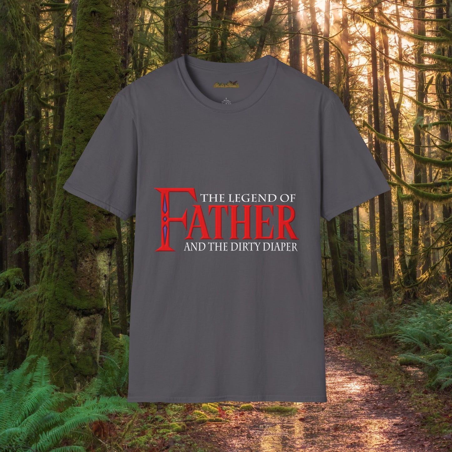 "The Legend of Father" Style 1 - Funny Softstyle Father's Day T-Shirt