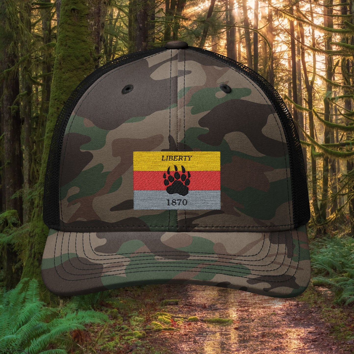 Liberty 1870 Pineland - Camouflage Embroidered Adventure Cap