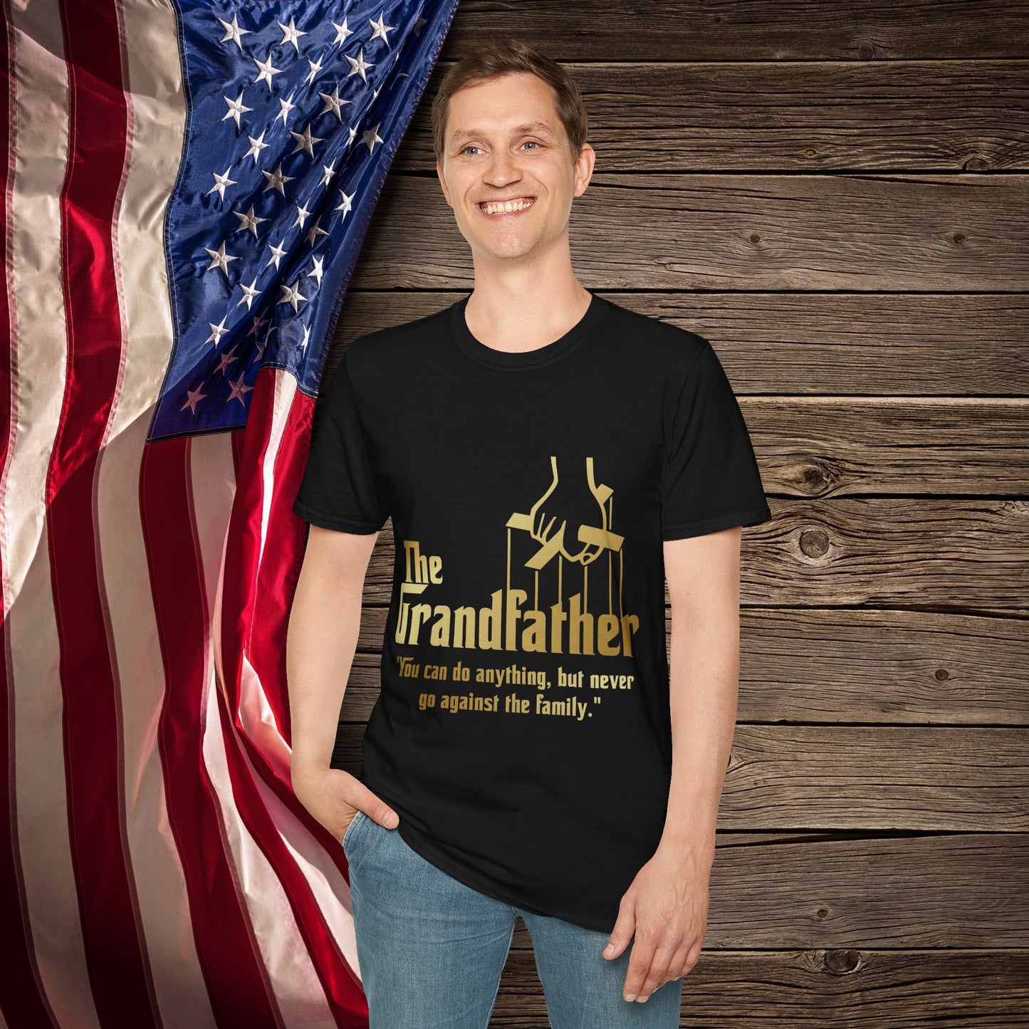 "The Grandfather" Quote - Softstyle T-Shirt for Grandpa