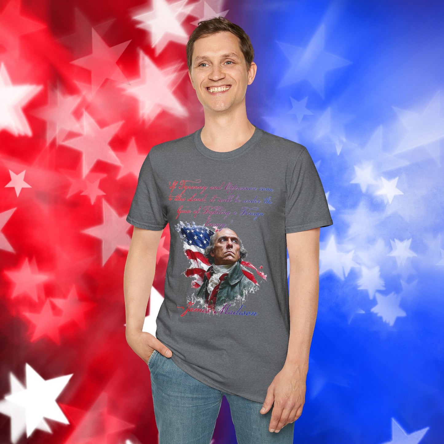 James Madison Style 1 - Independence Day - Softstyle Unisex T-Shirt