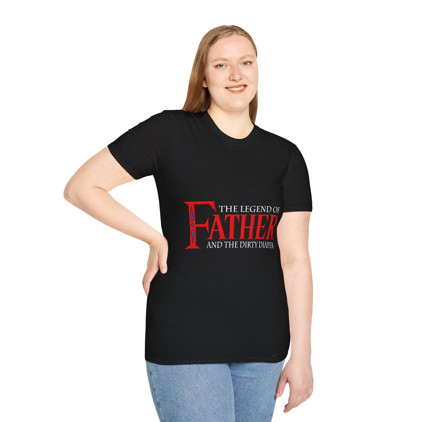 "The Legend of Father" Style 1 - Funny Softstyle Father's Day T-Shirt