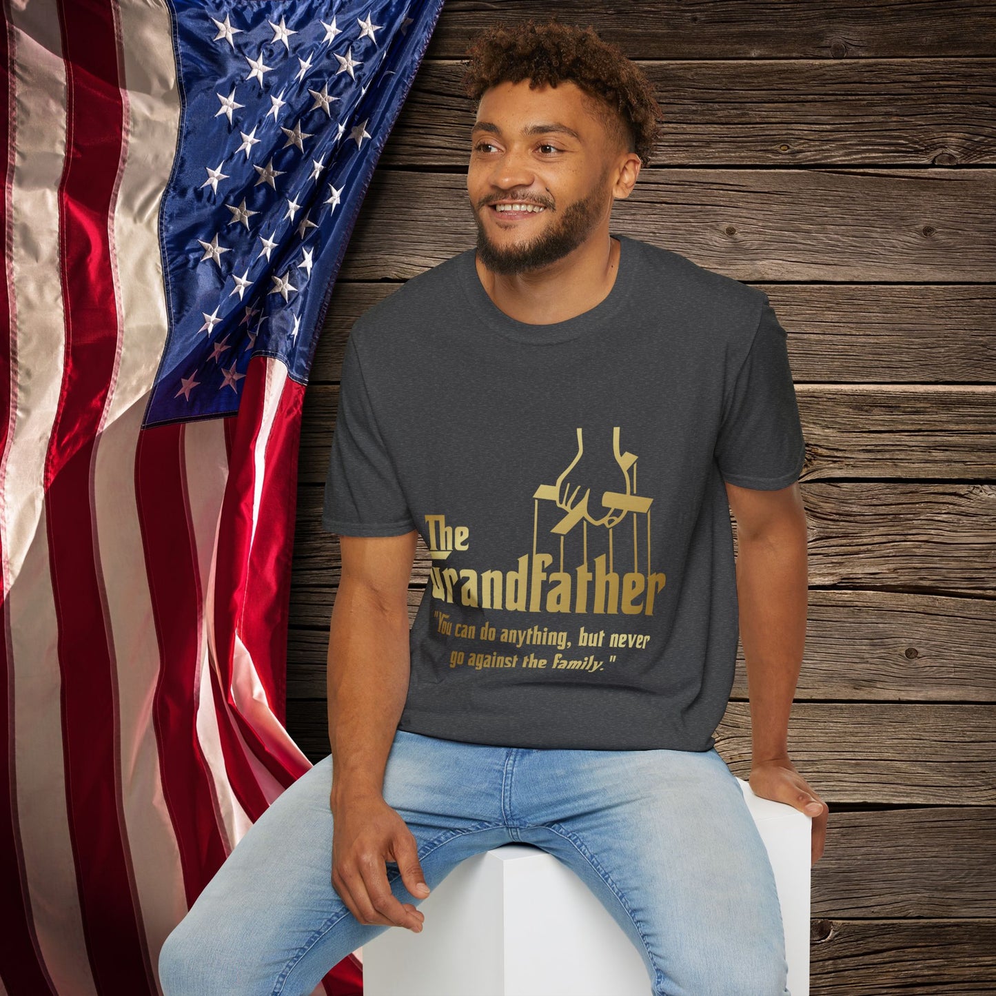 "The Grandfather" Quote - Softstyle T-Shirt for Grandpa