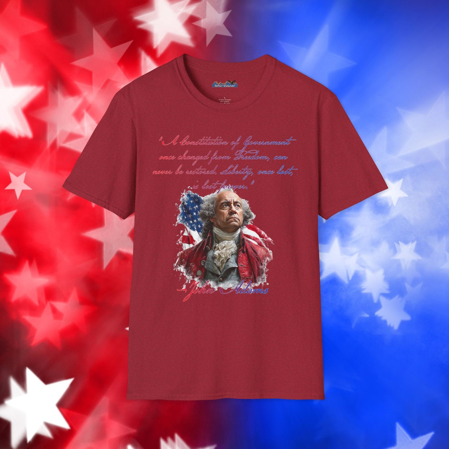 John Adams Style 1 - Independence Day - Softstyle Unisex T-Shirt