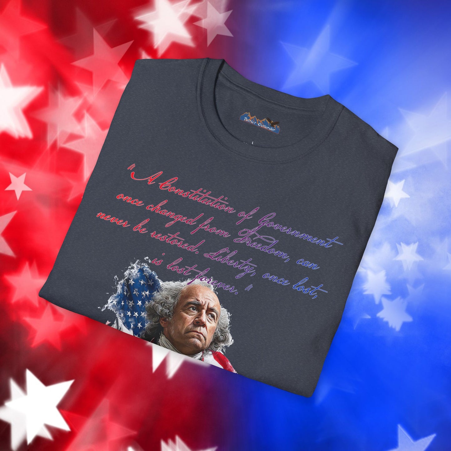 John Adams Style 1 - Independence Day - Softstyle Unisex T-Shirt