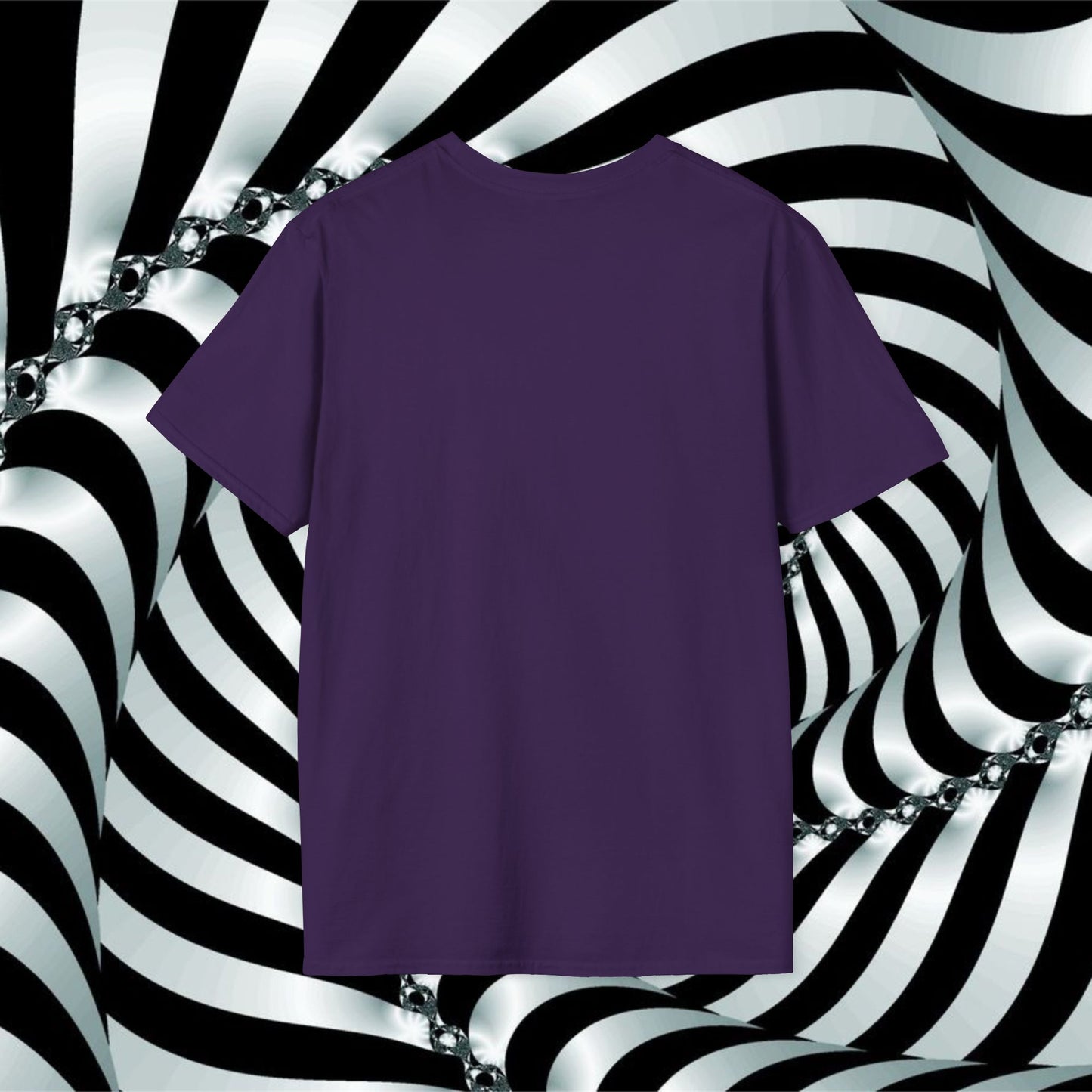 "We're All Mad Here" (Purple/Blue) Cheshire Cat Design - Unisex Softstyle T-Shirt