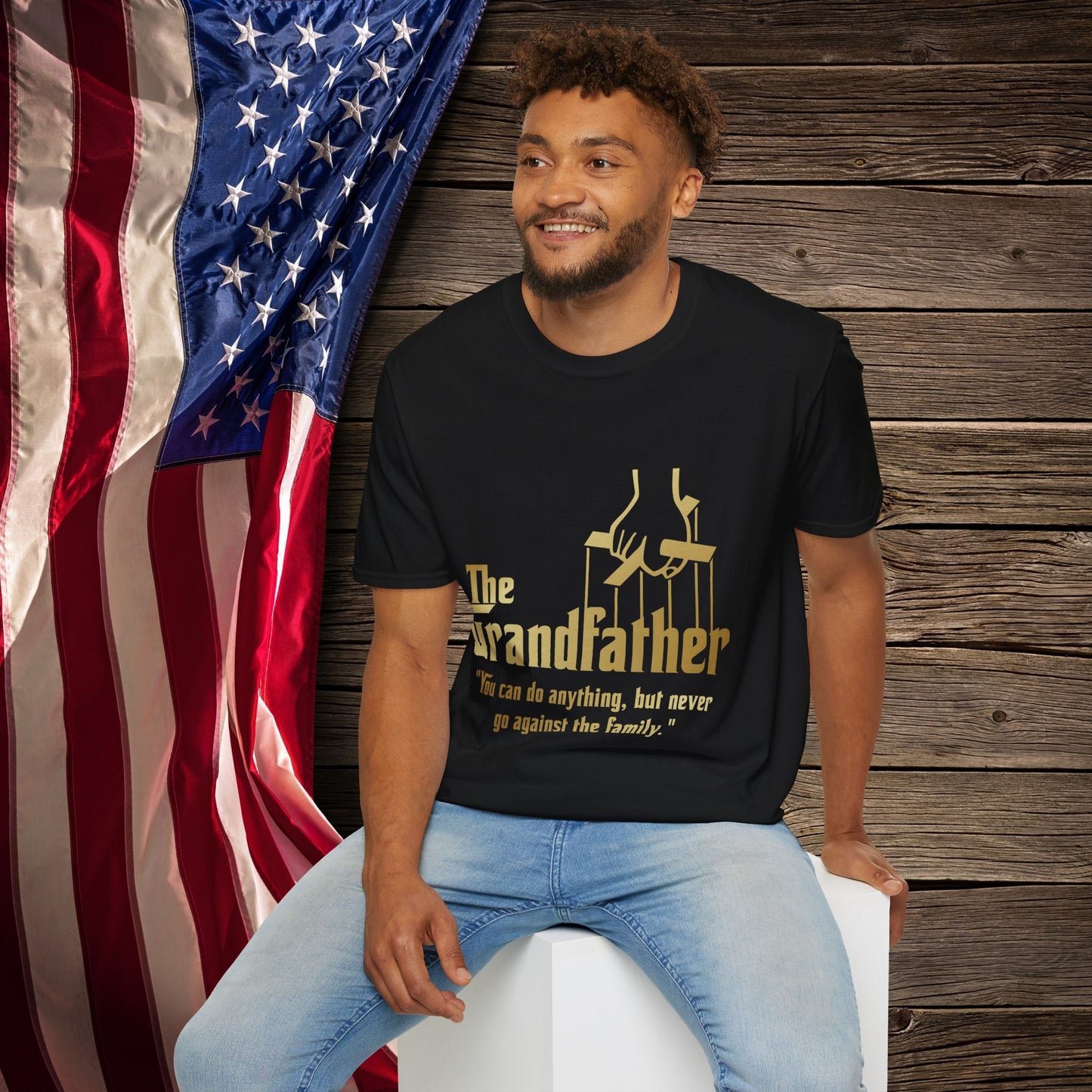 "The Grandfather" Quote - Softstyle T-Shirt for Grandpa