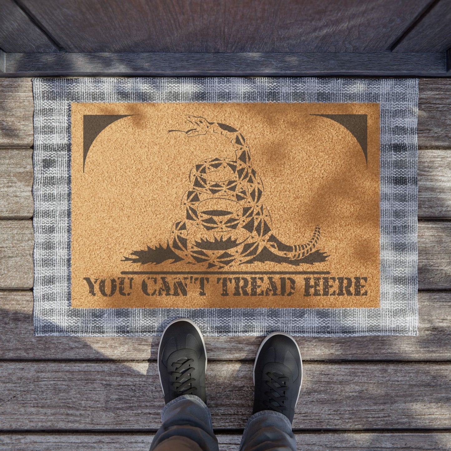 "You Can't Tread Here" - Humorous Welcome Doormat