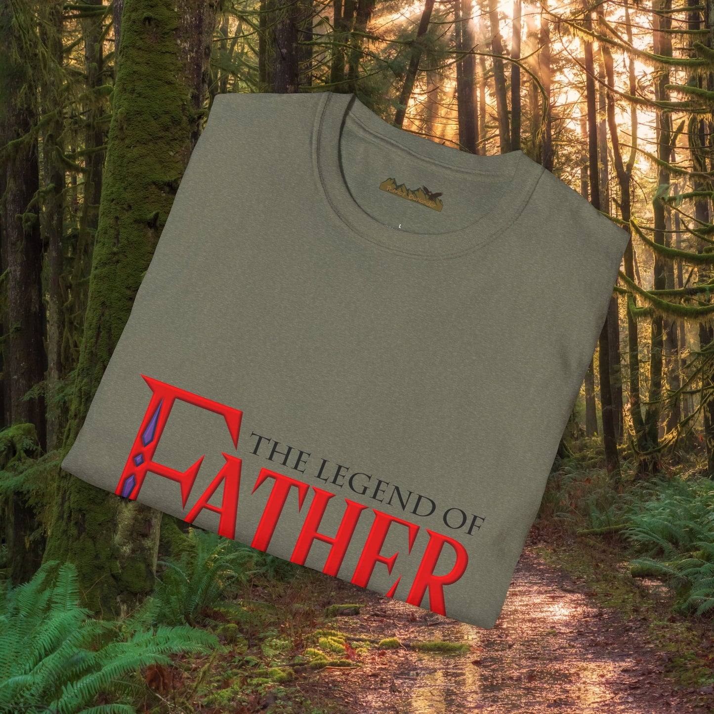 "The Legend of Father" Style 1 - Funny Softstyle Father's Day T-Shirt