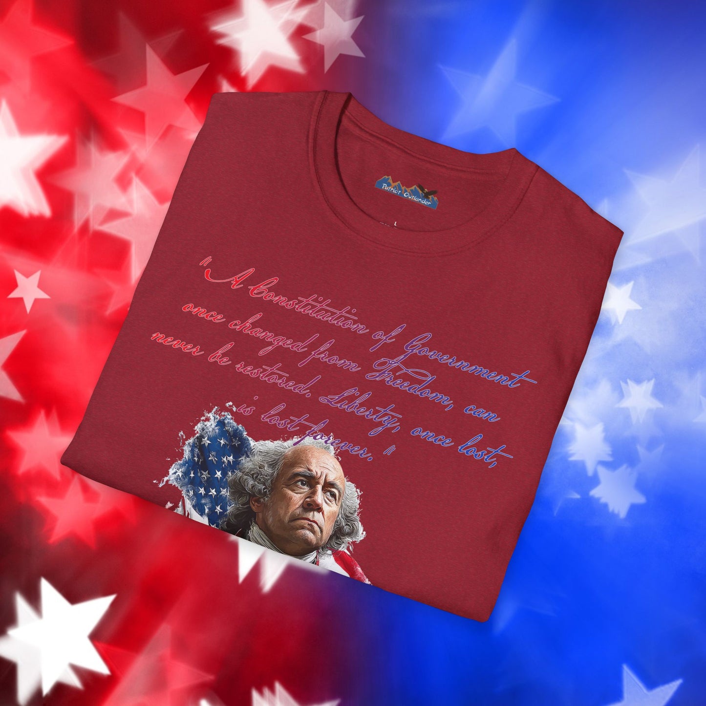 John Adams Style 1 - Independence Day - Softstyle Unisex T-Shirt