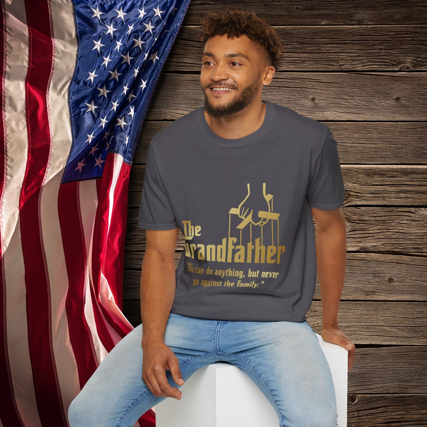 "The Grandfather" Quote - Softstyle T-Shirt for Grandpa