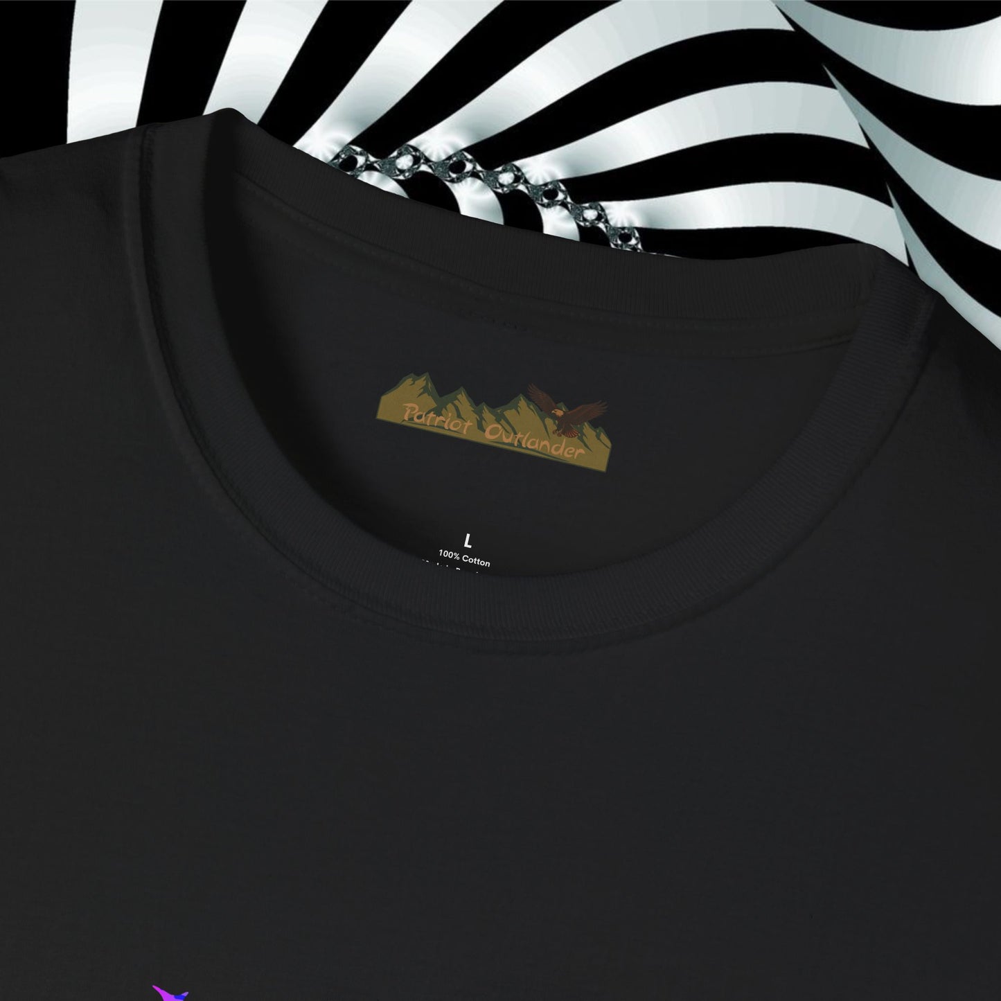 "We're All Mad Here" (Purple/Blue) Cheshire Cat Design - Unisex Softstyle T-Shirt