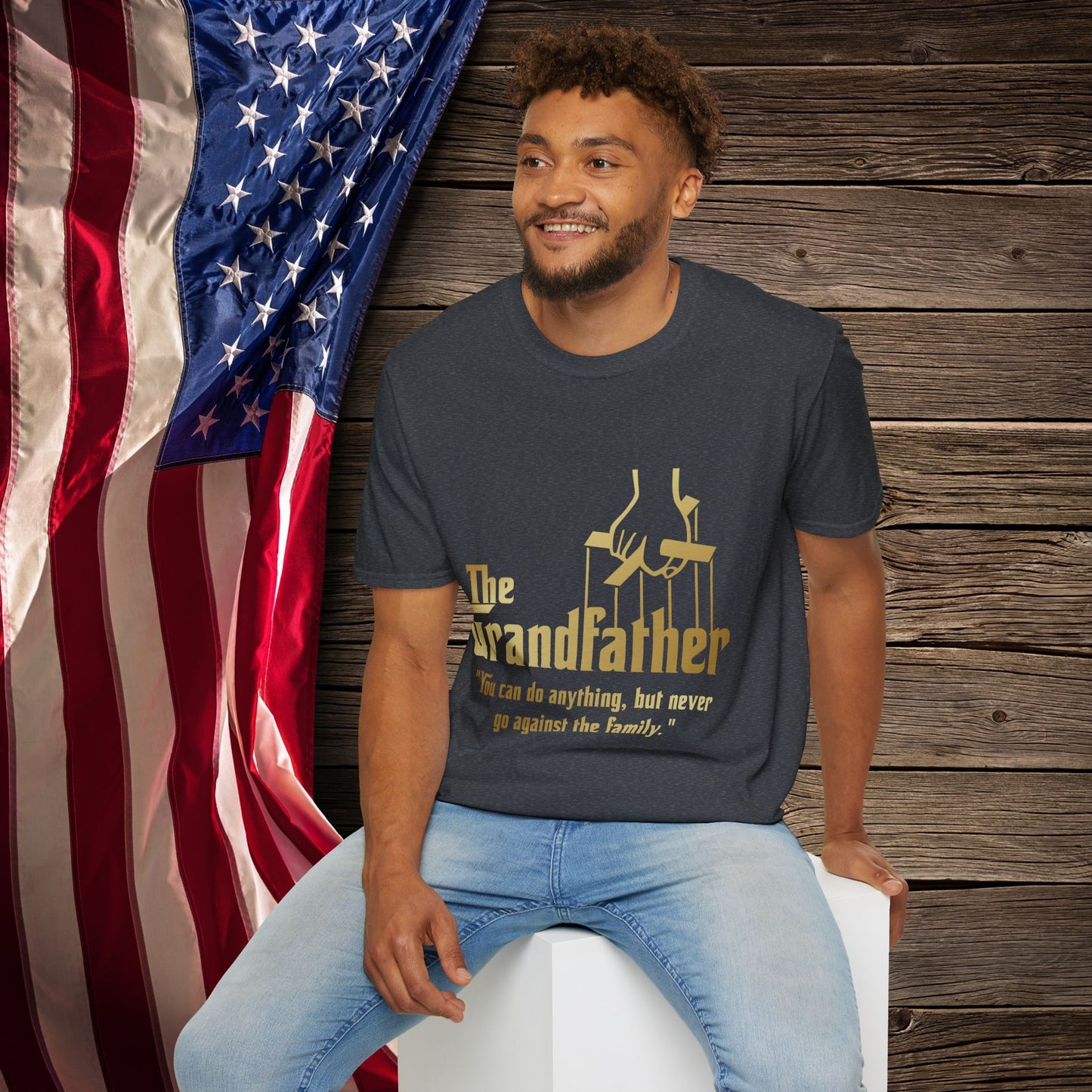 "The Grandfather" Quote - Softstyle T-Shirt for Grandpa