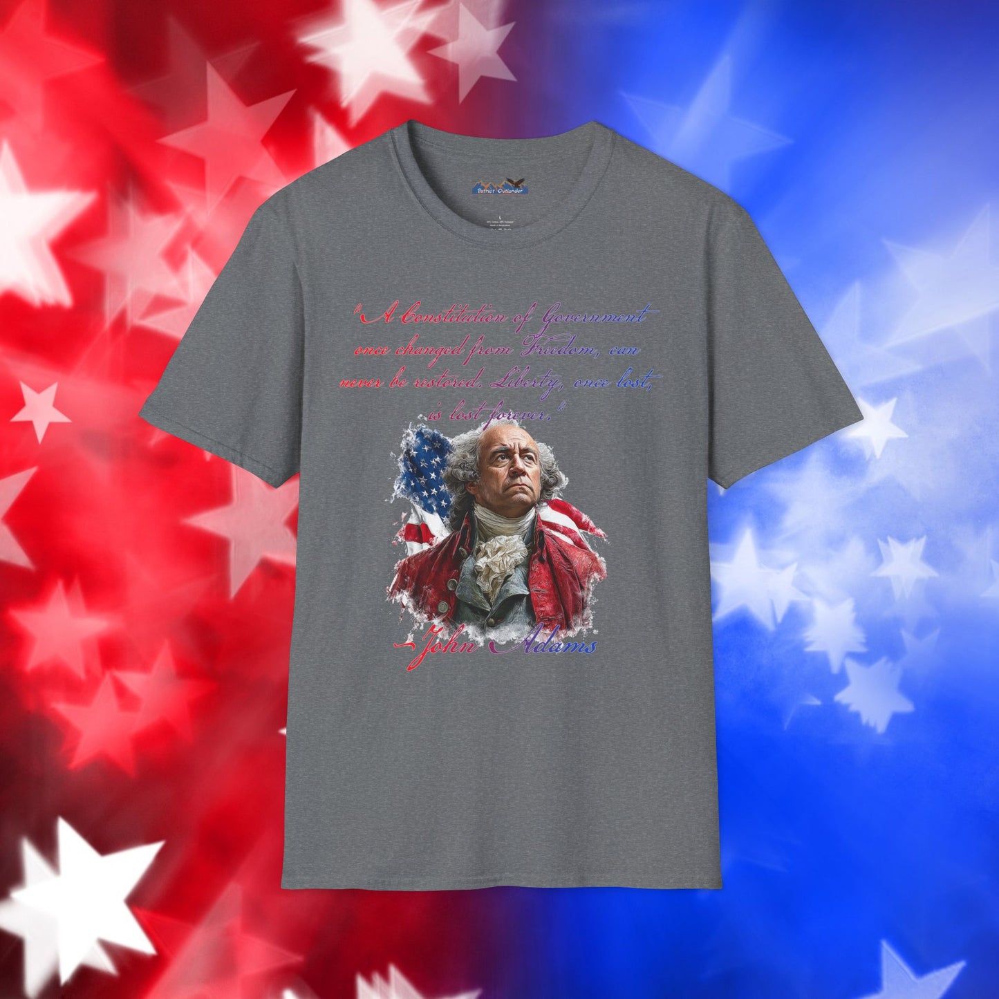 John Adams Style 1 - Independence Day - Softstyle Unisex T-Shirt