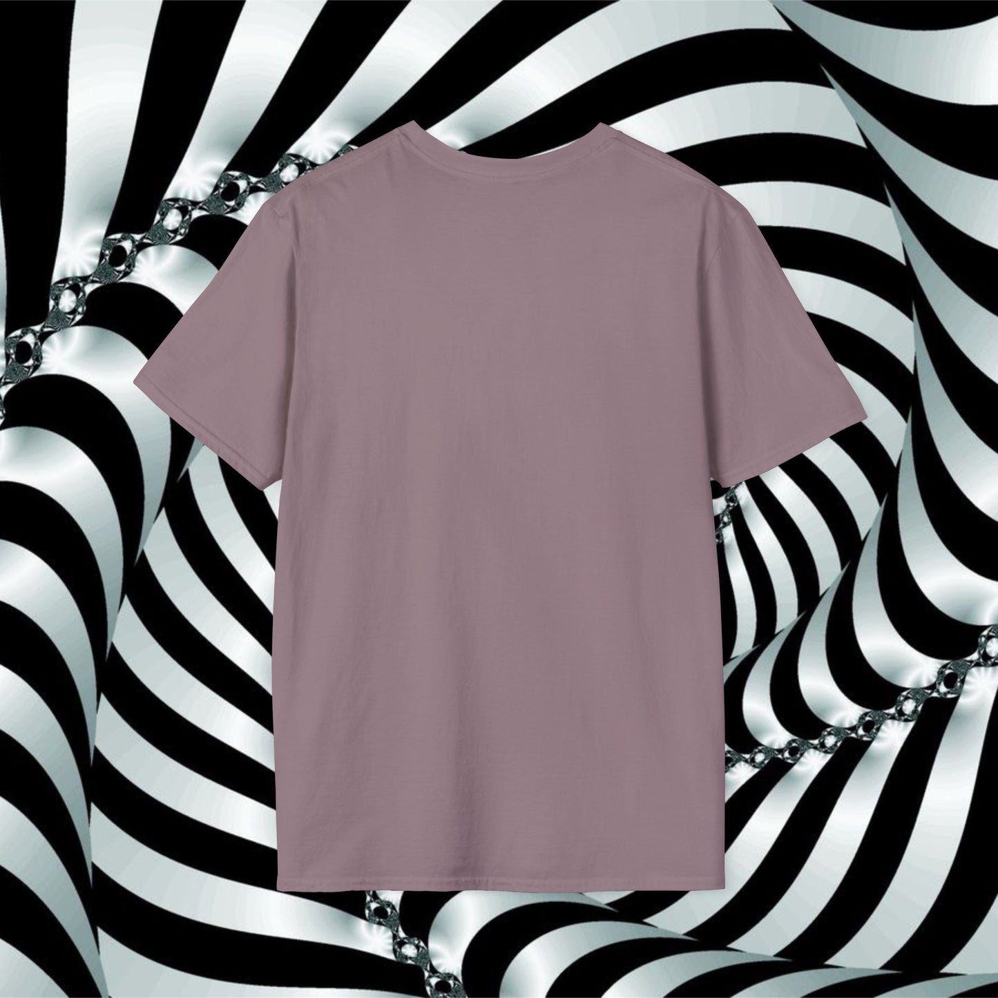 "We're All Mad Here" (Purple/Blue) Cheshire Cat Design - Unisex Softstyle T-Shirt