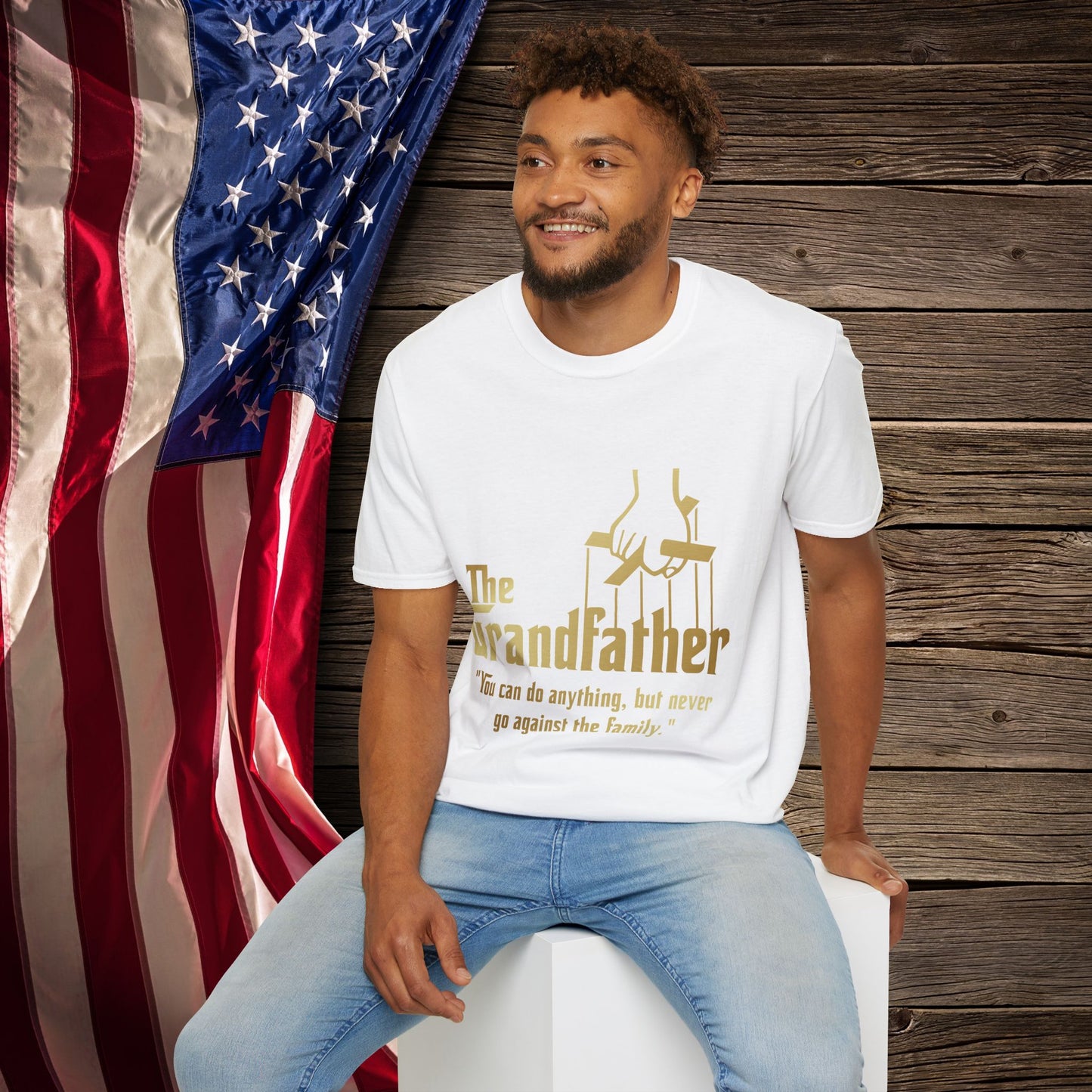 "The Grandfather" Quote - Softstyle T-Shirt for Grandpa