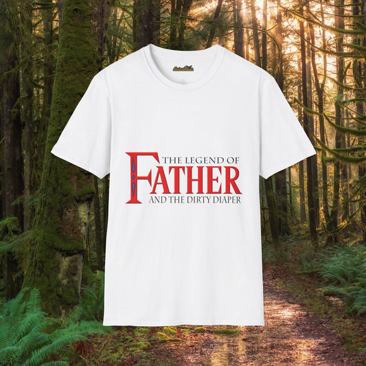 "The Legend of Father" Style 1 - Funny Softstyle Father's Day T-Shirt