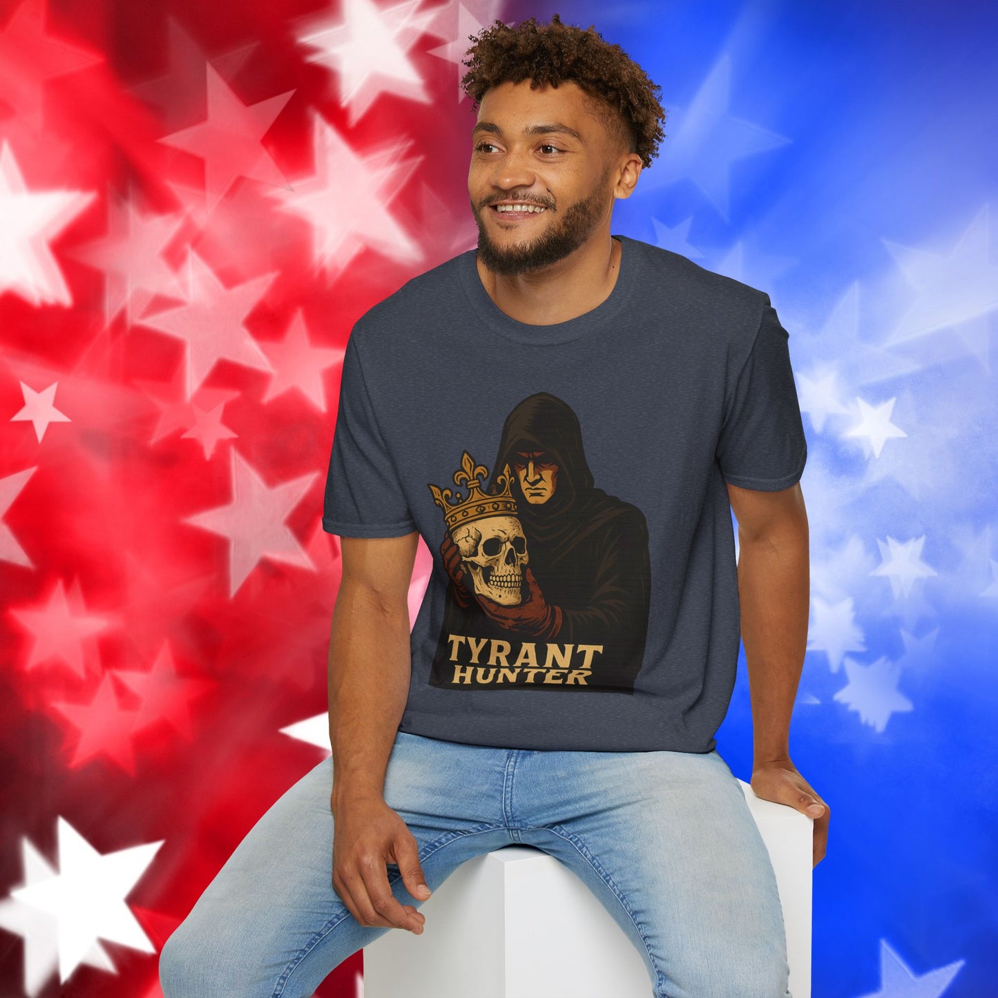 "Tyrant Hunter" - Bold Graphic Unisex Softstyle Tee
