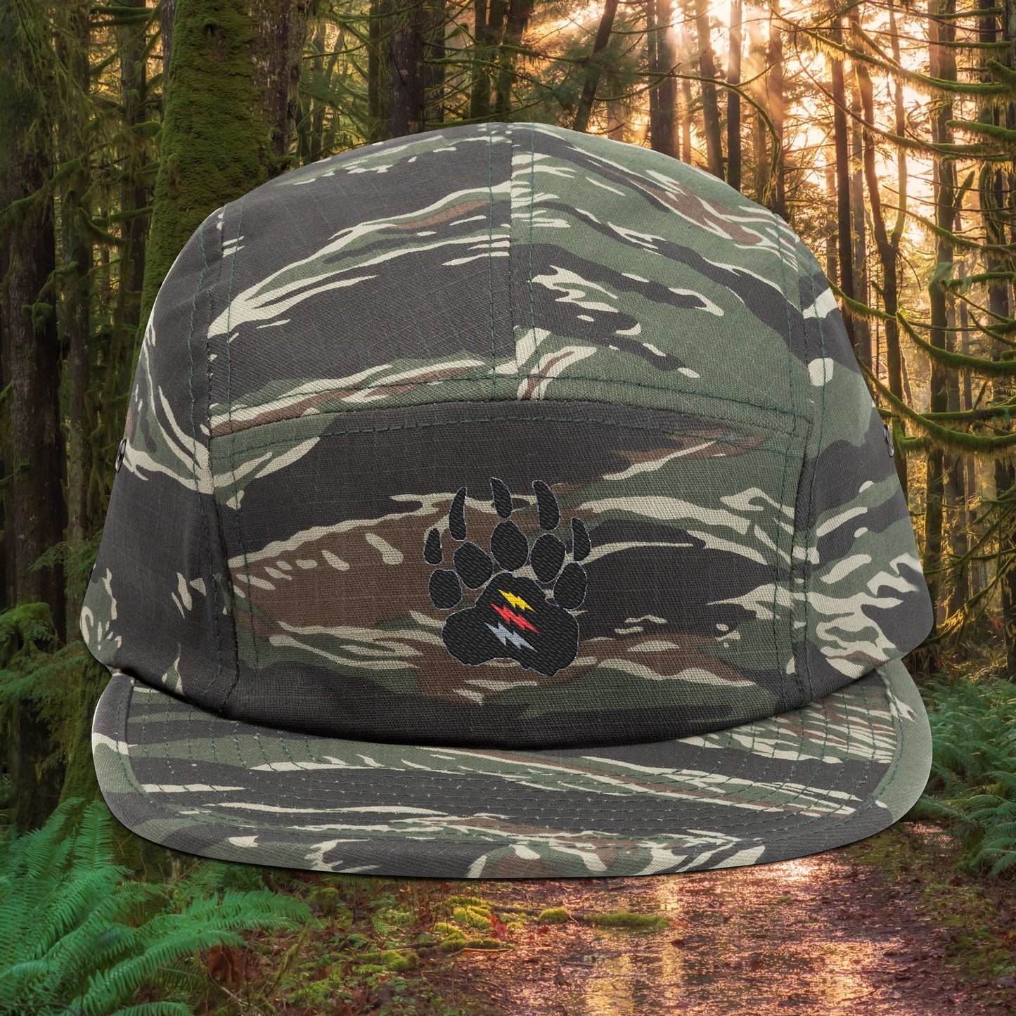 Pineland Bear Claw - Embroidered 5 Panel Cap
