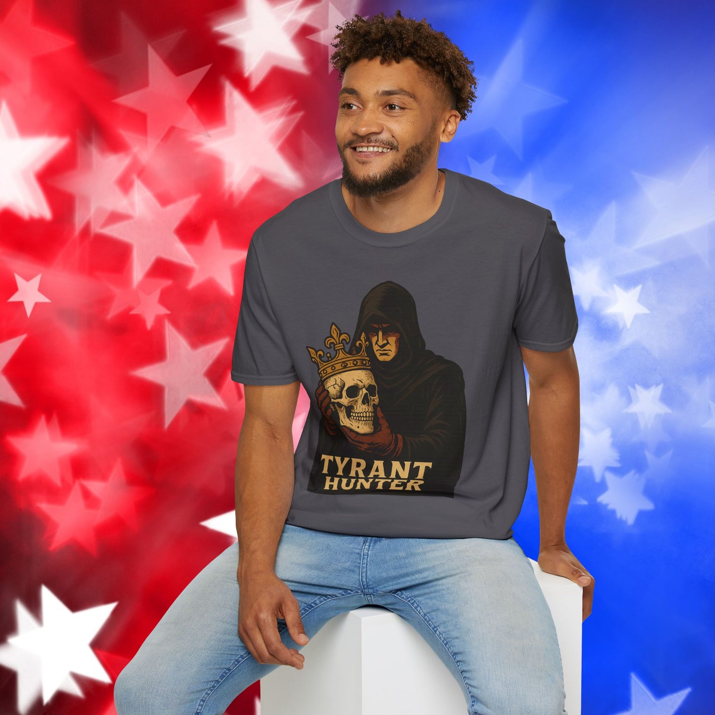 "Tyrant Hunter" - Bold Graphic Unisex Softstyle Tee