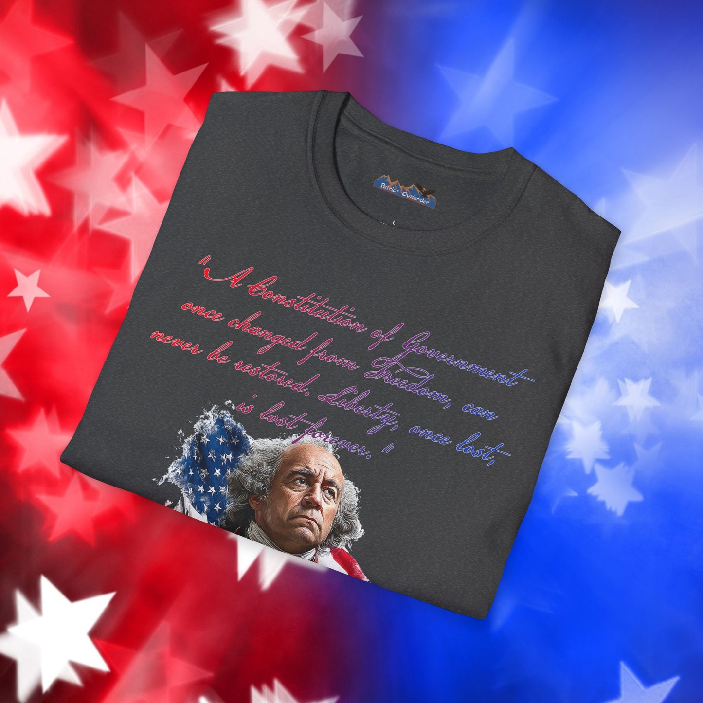 John Adams Style 1 - Independence Day - Softstyle Unisex T-Shirt