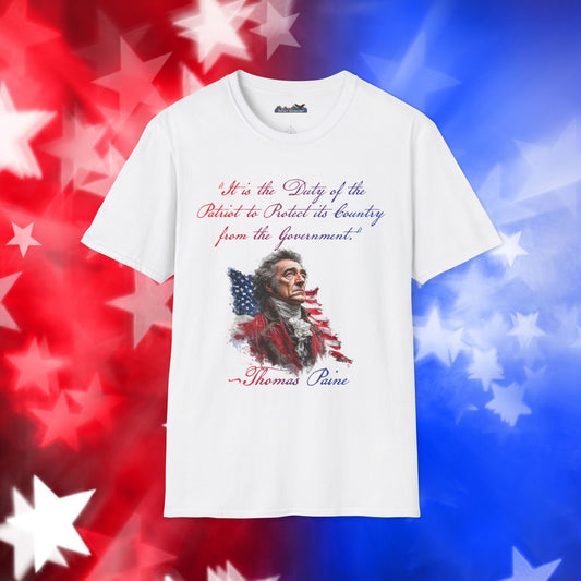 Thomas Paine Style 1 - Independence Day - Softstyle Unisex T-Shirt