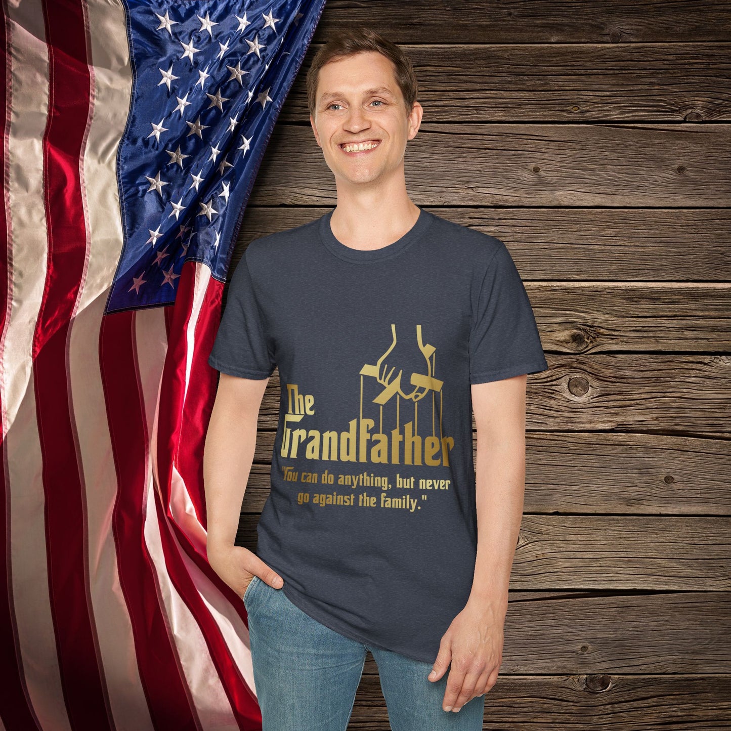 "The Grandfather" Quote - Softstyle T-Shirt for Grandpa