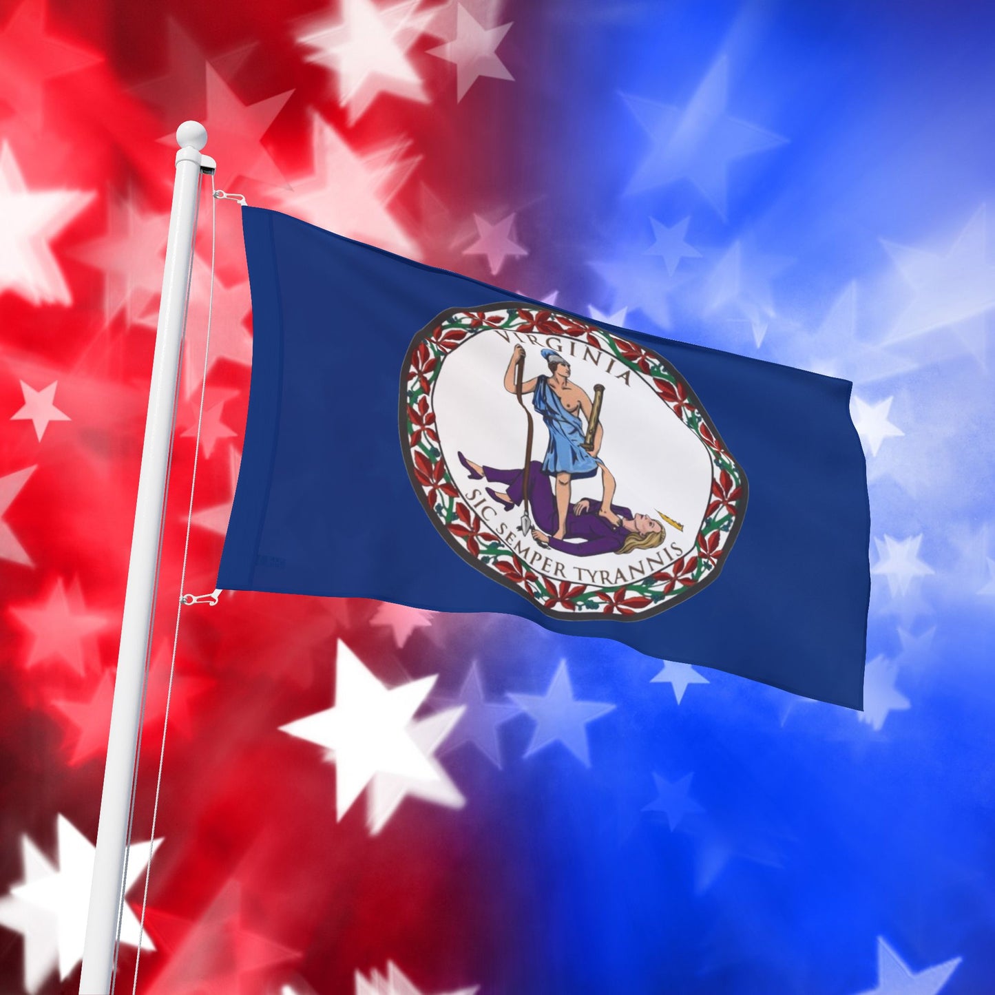 Virginia Tyrant State Seal - Flag