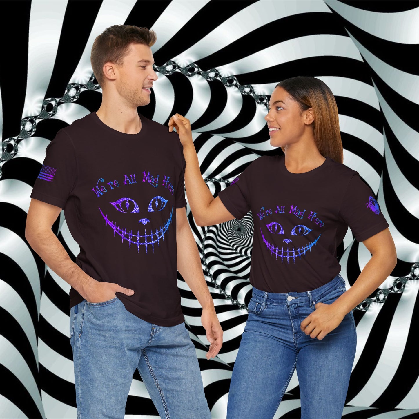 We're All Mad Here (Purple/Blue) - T-Shirt