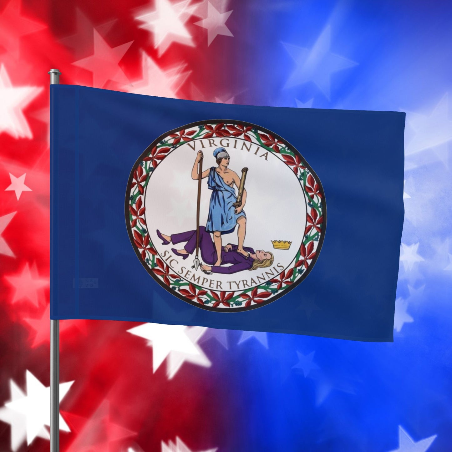 Virginia Tyrant State Seal - Flag
