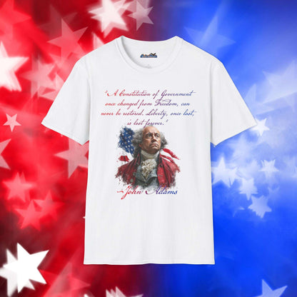 John Adams Style 1 - Independence Day - Softstyle Unisex T-Shirt