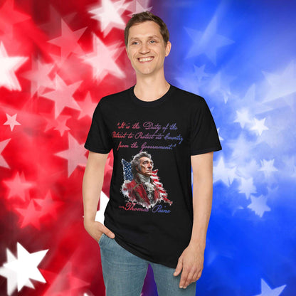 Thomas Paine Style 1 - Independence Day - Softstyle Unisex T-Shirt