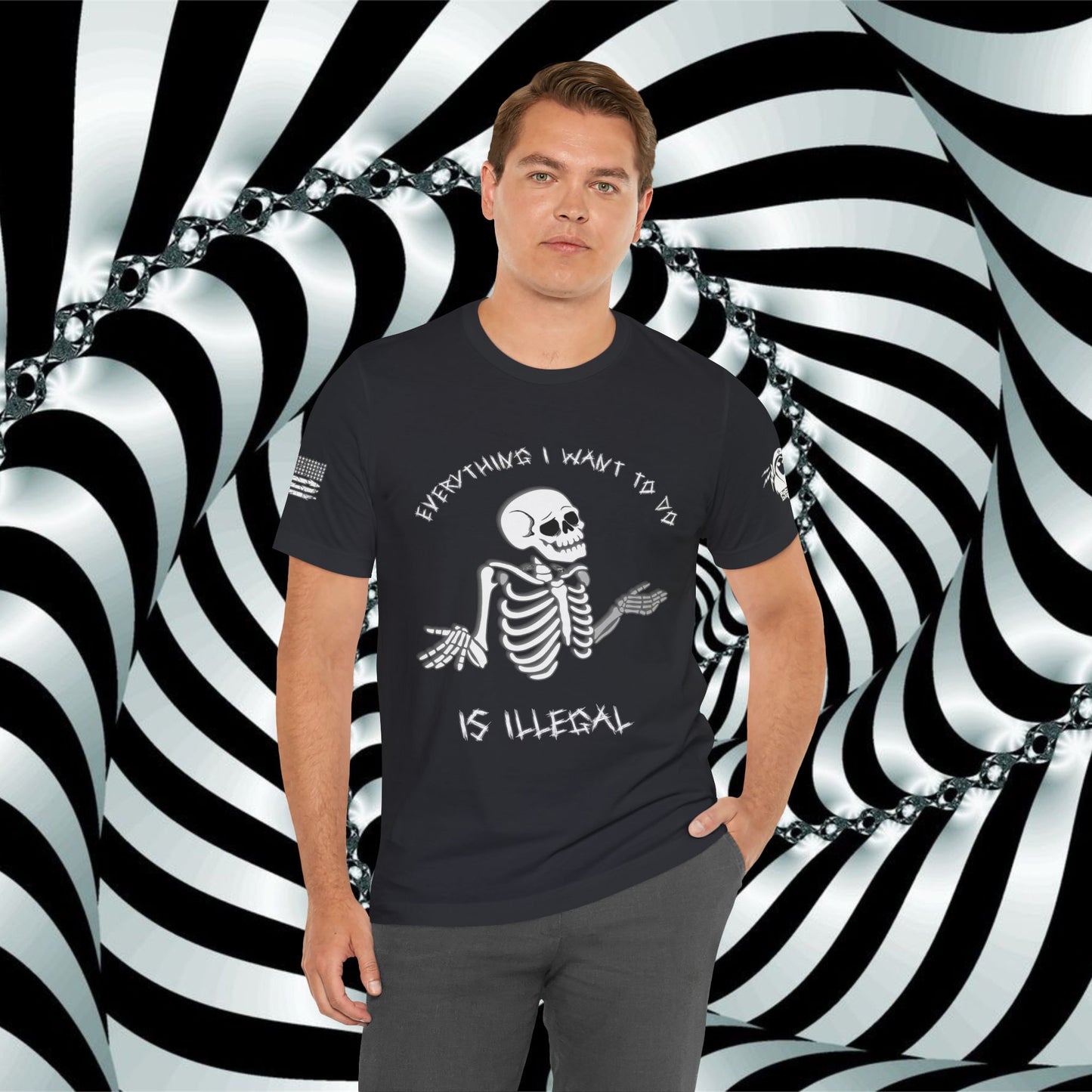 Everything I Want to Do is Illegal Skeleton - T-Shirt