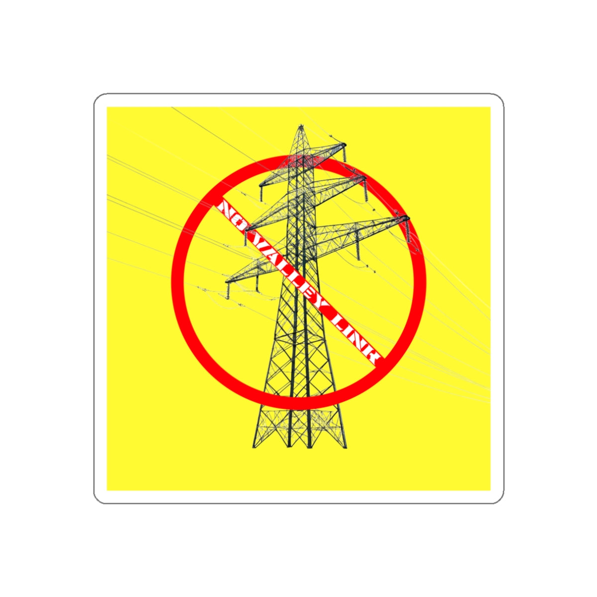 No Valley Link - Die-Cut Sticker