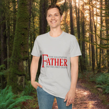 "The Legend of Father" Style 1 - Funny Softstyle Father's Day T-Shirt