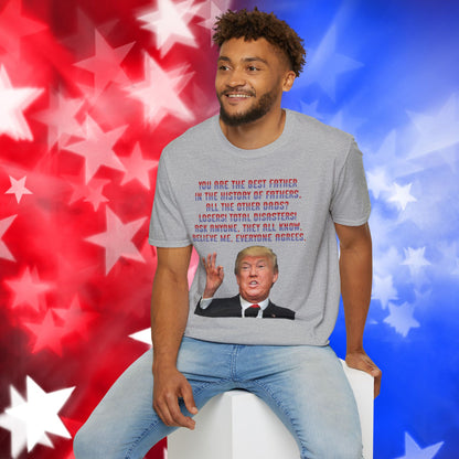 Trump Best Father - Funny Father's Day Softstyle T-Shirt
