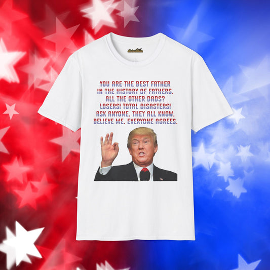Trump Best Father - Funny Father's Day Softstyle T-Shirt