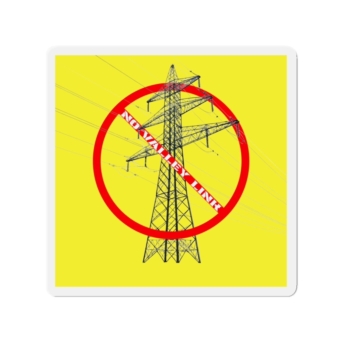 No Valley Link - Die-Cut Magnet