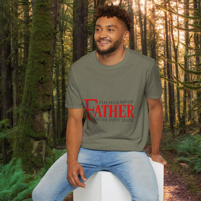 "The Legend of Father" Style 1 - Funny Softstyle Father's Day T-Shirt