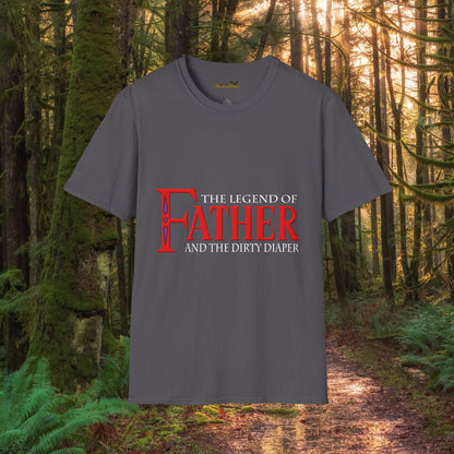"The Legend of Father" Style 1 - Funny Softstyle Father's Day T-Shirt